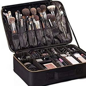 Rownyeon black makeup traveling case